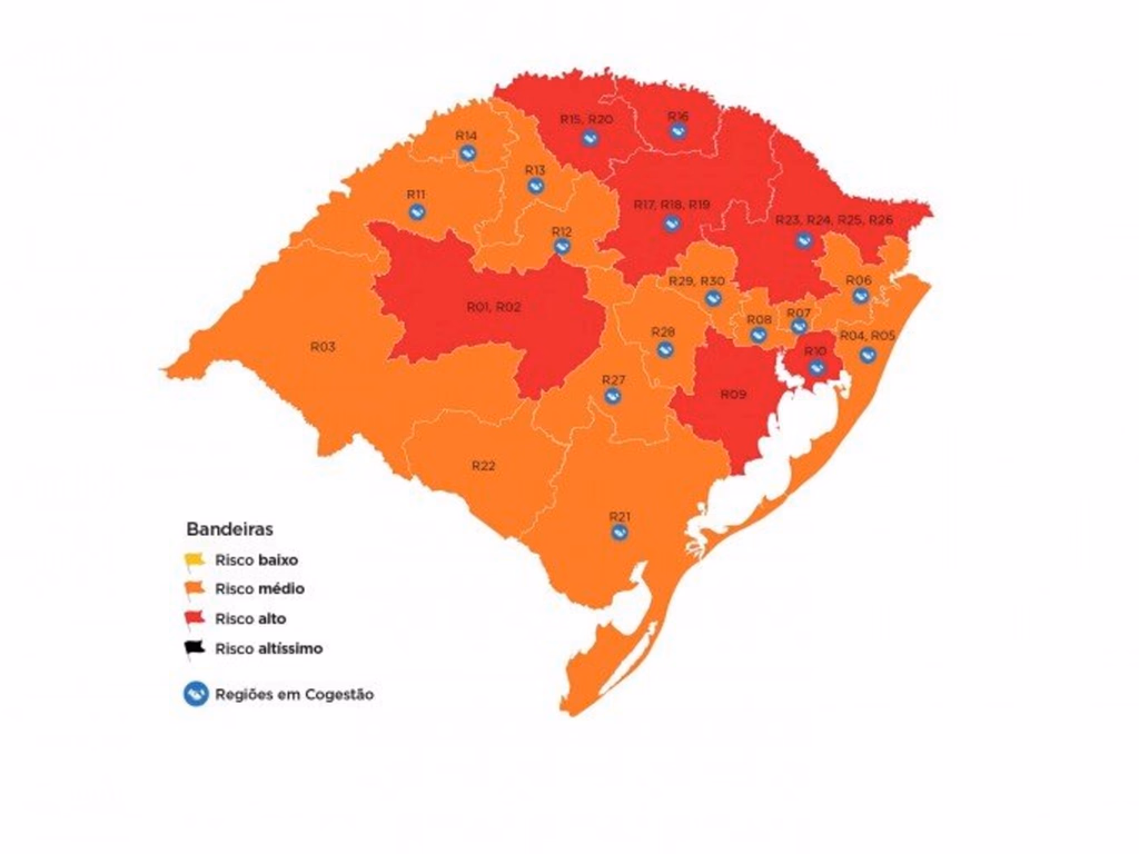 Uruguaiana se mantem em bandeira laranja