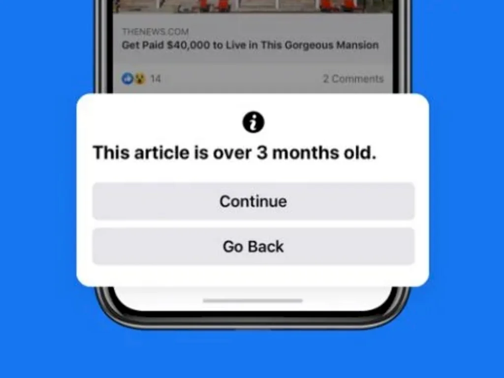 Facebook vai notificar você quando compartilhar uma notícia antiga