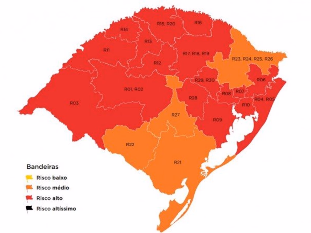 Uruguaiana continua em bandeira vermelha