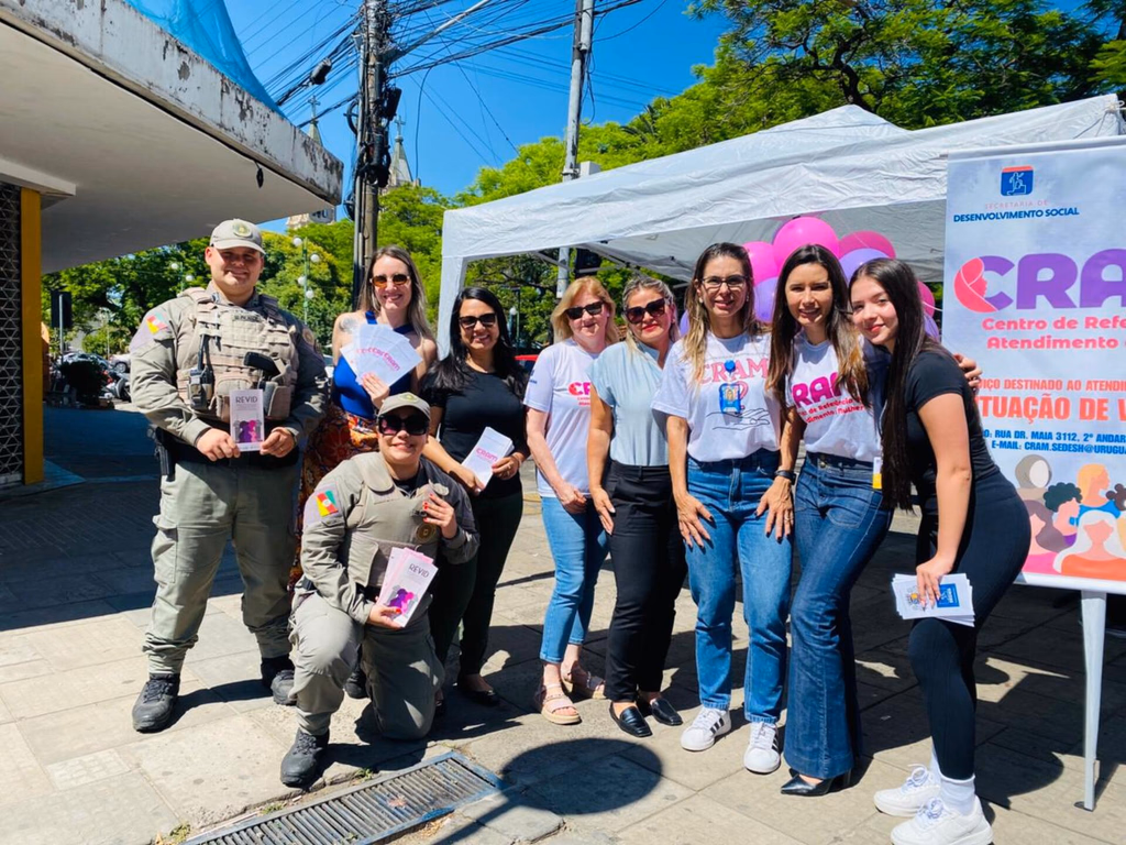 Calçadão recebe ação contra violência doméstica