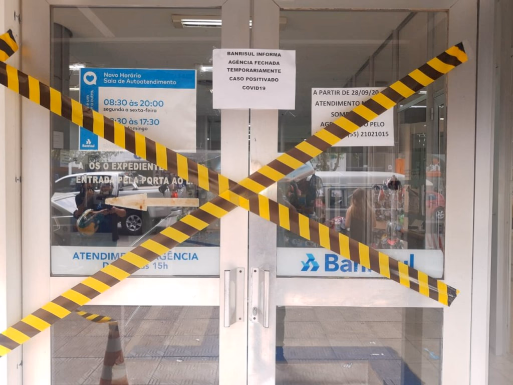 Agência do Banrisul fechada temporariamente