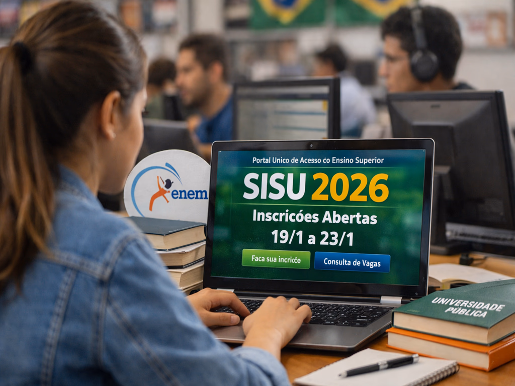 Inscrições para o Sisu 2026 começaram nesta segunda-feira 
