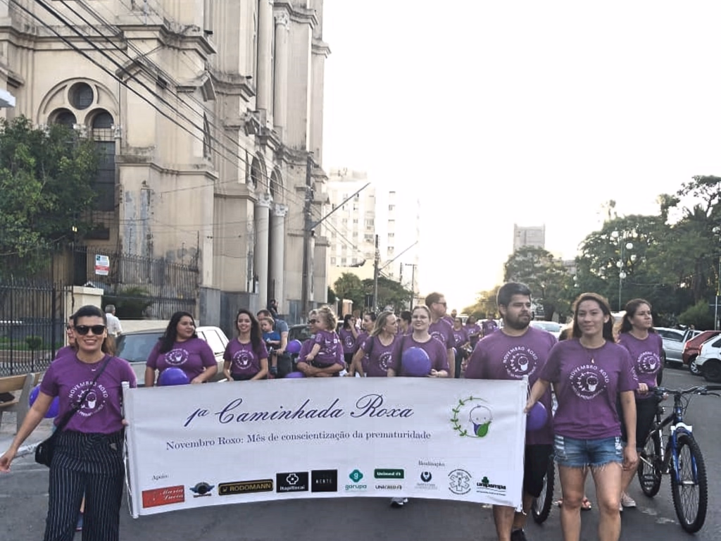 Mateada e Caminhada Roxa conscientizam sobre a prematuridade