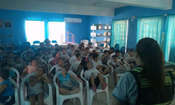 Alunos da Escola Marília participam de atividades no Colégio Agrícola