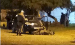 Incêndio atinge caminhões na Santos Dumont