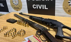 Homem acaba preso em flagrante após apreensão de armamento