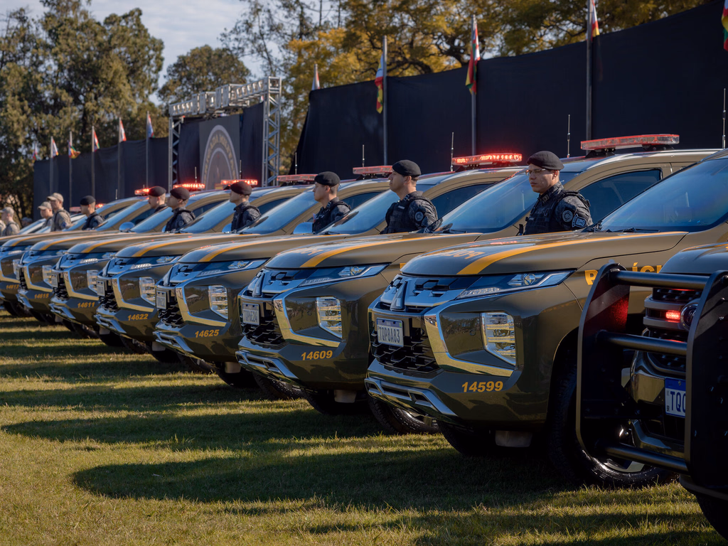 Brigada Militar em Uruguaiana recebe 13 novas viaturas