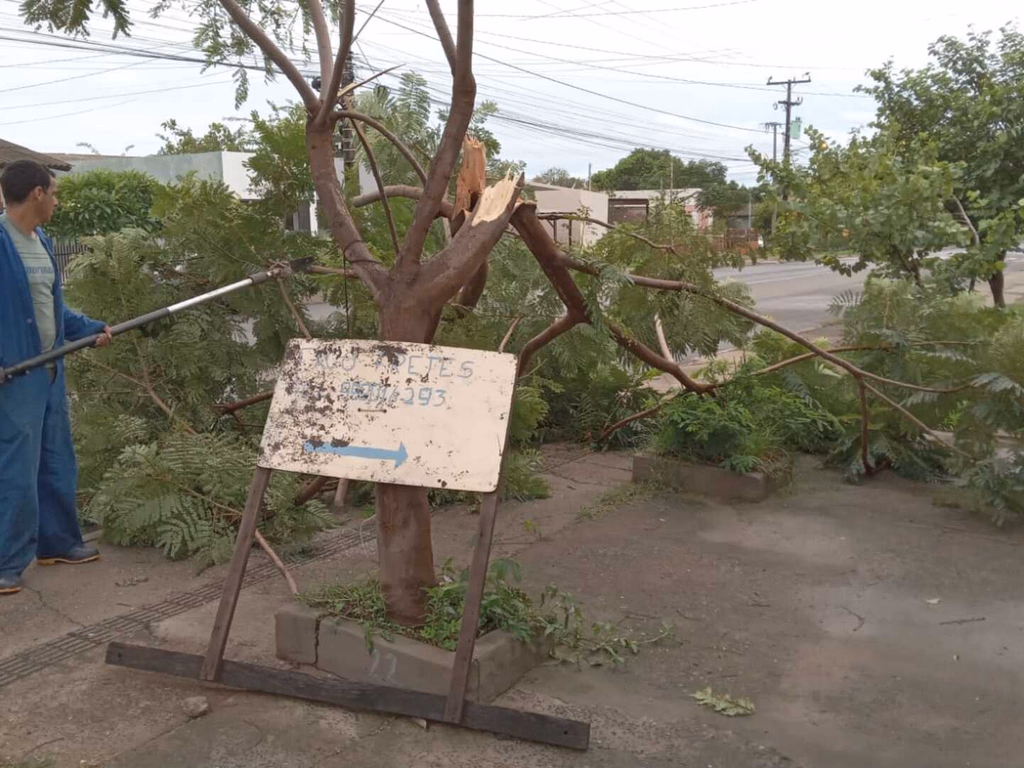 Temporal atinge a região e causa novos prejuízos em Uruguaiana