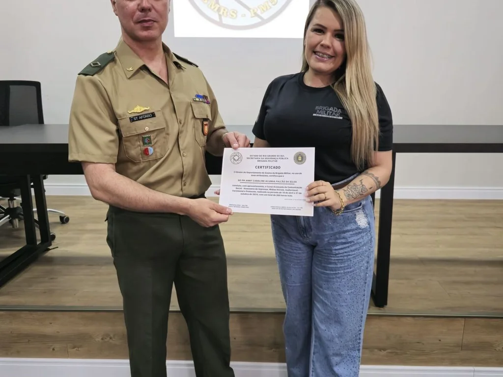 1º BPAF tem primeira policial militar especializada em comunicação social da Fronteira Oeste