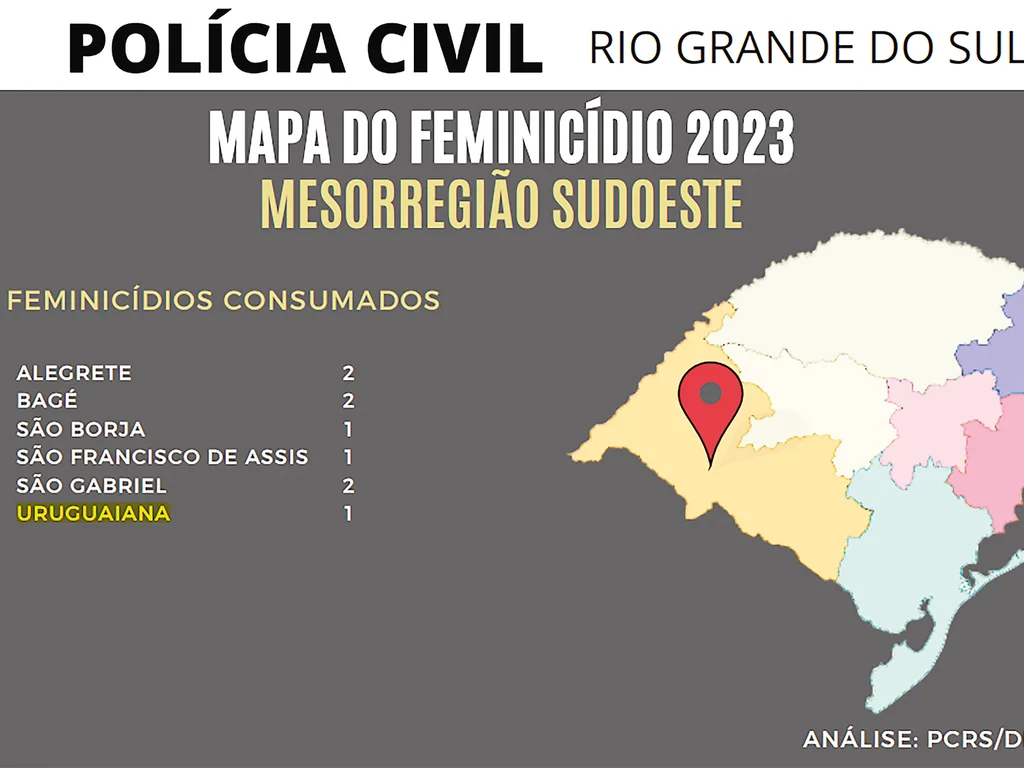 Estado divulga Mapa dos Feminicídios