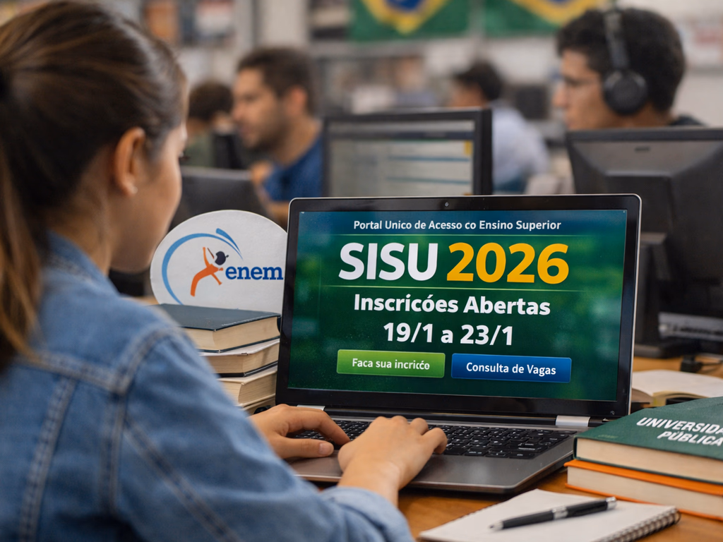 Inscrições para o Sisu 2026 começaram nesta segunda-feira 