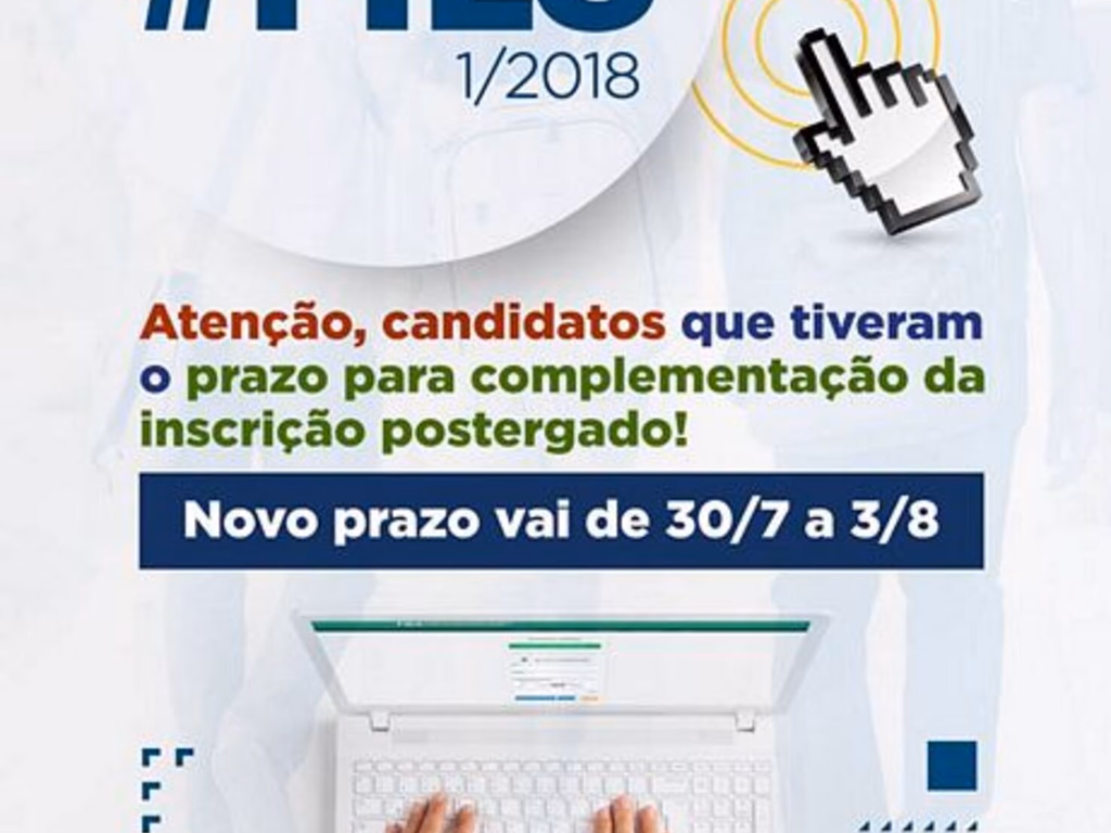 Complementação de inscrição do 1º semestre de 2018 começa segunda-feira