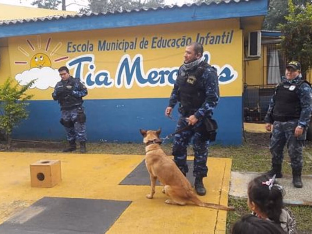 Equipe do Canil da Romu realiza atividade educativa na Emei Tia Mercedes