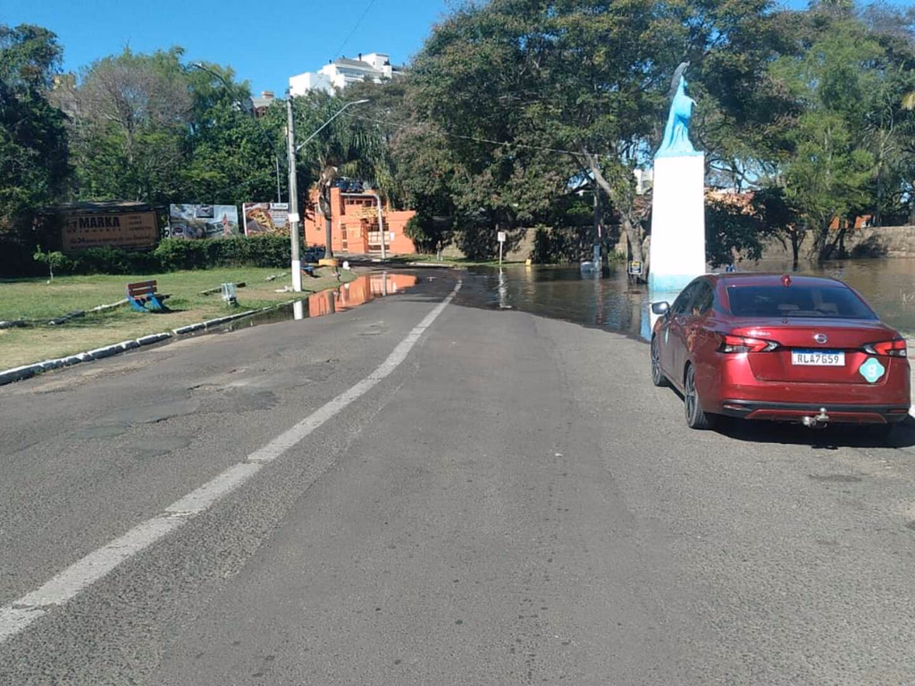 Atualização inundação do rio Uruguai em Uruguaiana.