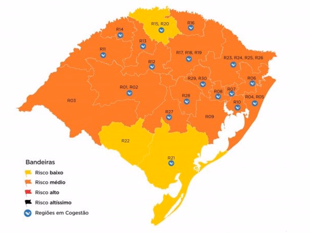 Uruguaiana continua na bandeira laranja