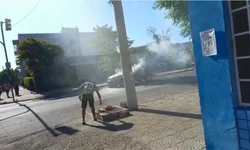 Carro explode na XV de Novembro