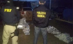 PRF apreende 17,5 mil maços de cigarros contrabandeados