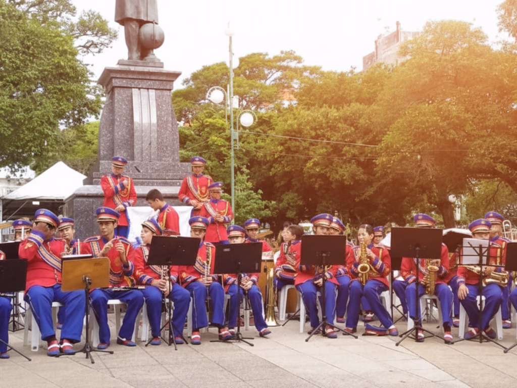 Festival reúne bandas escolares e militares no Parcão