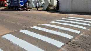 Faixas são revitalizadas para volta às aulas