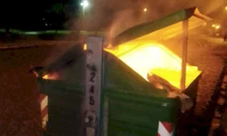 Morador de rua coloca fogo em contêiner para se aquecer