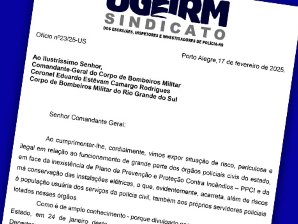 Sindicato dos policiais civis cobra vistoria nas Delegacias de Polícia