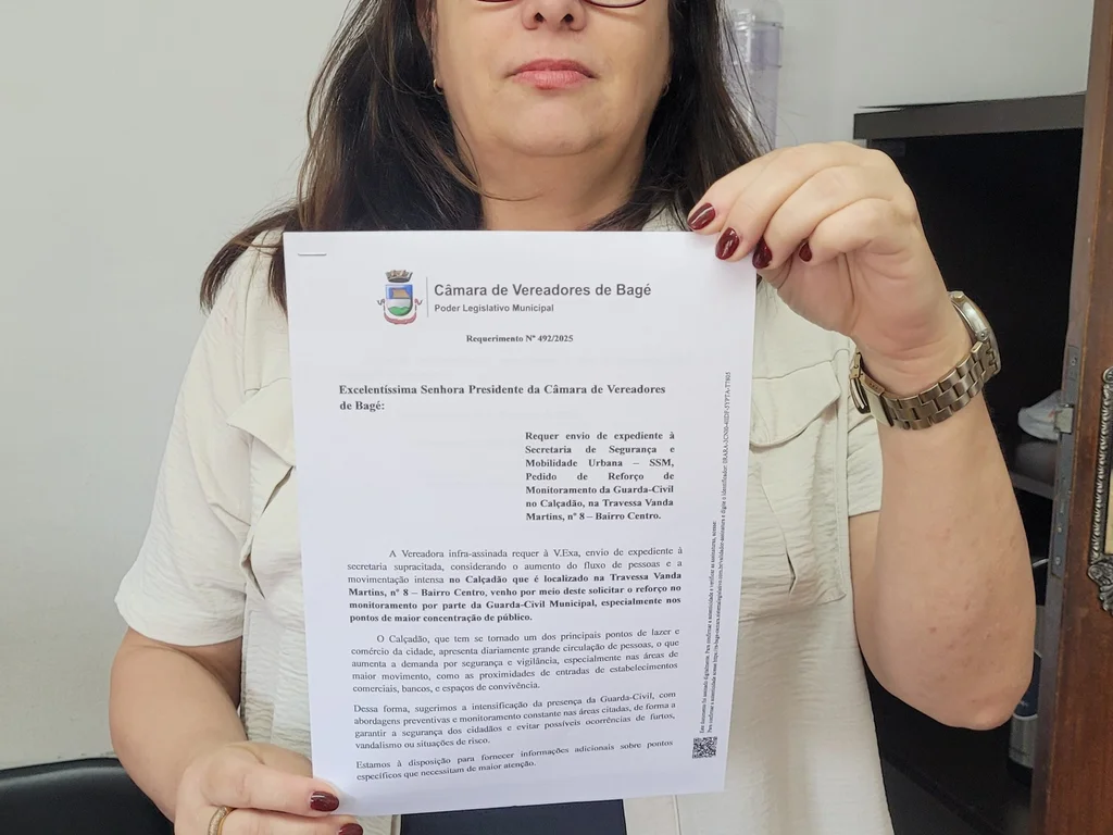 Vereadora pede reforço do patrulhamento no Calçadão