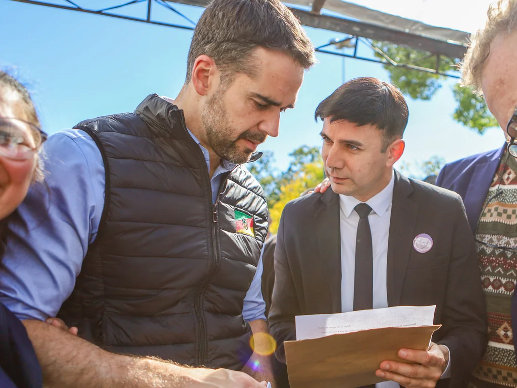 Lelinho solicita a Eduardo Leite reforço da Brigada Militar