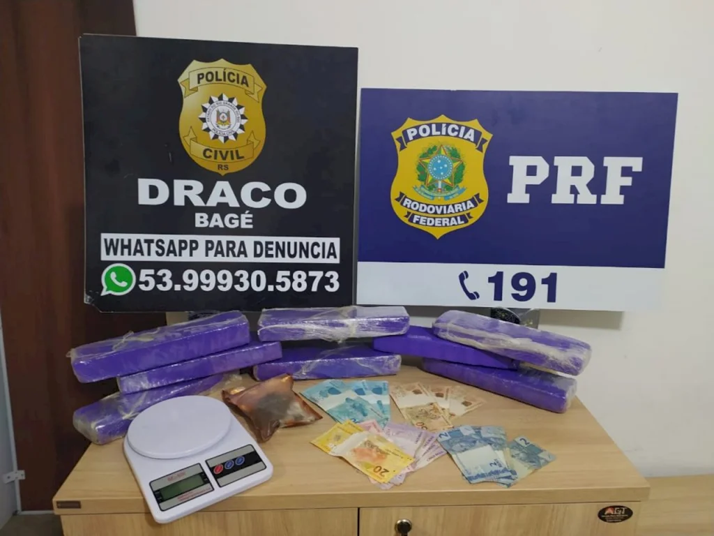 Trio de traficantes é preso em Bagé