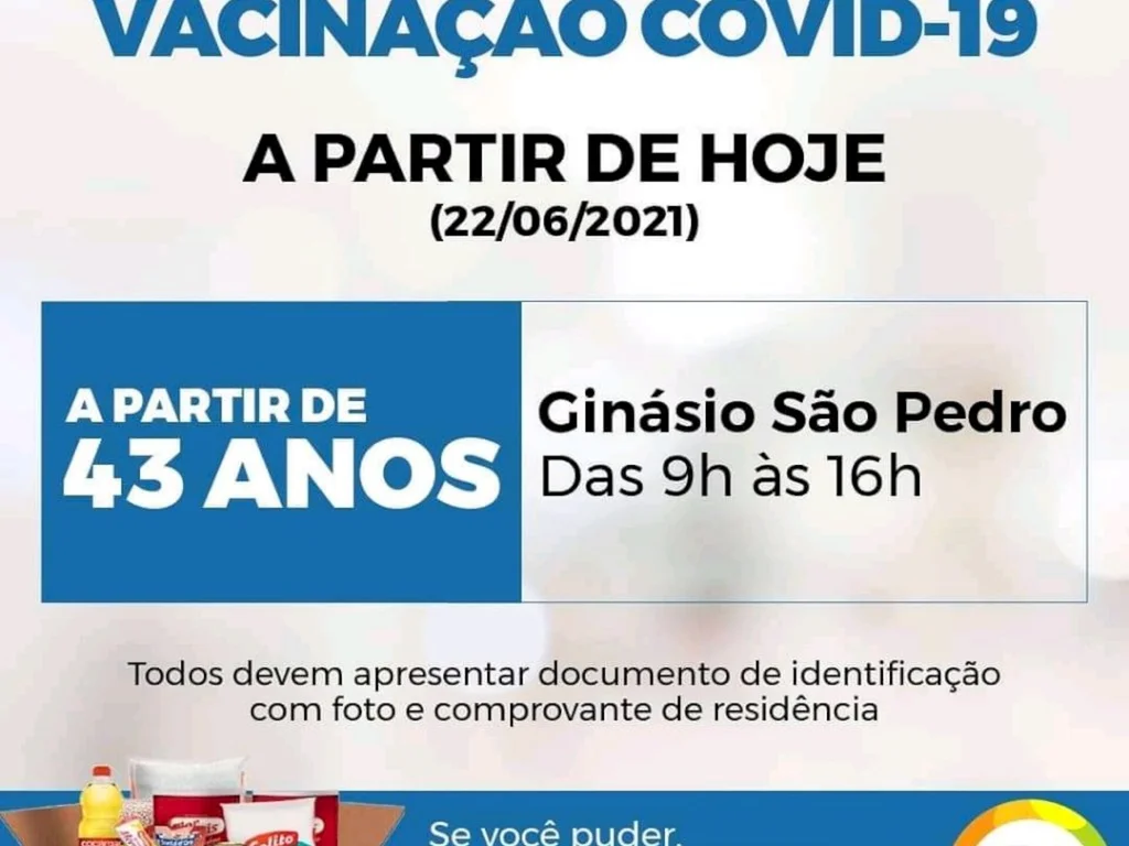 Diminui faixa etária de vacinação contra a covid-19