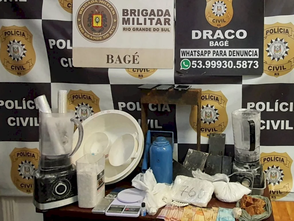 Operação fecha laboratório de refino de cocaína e crack