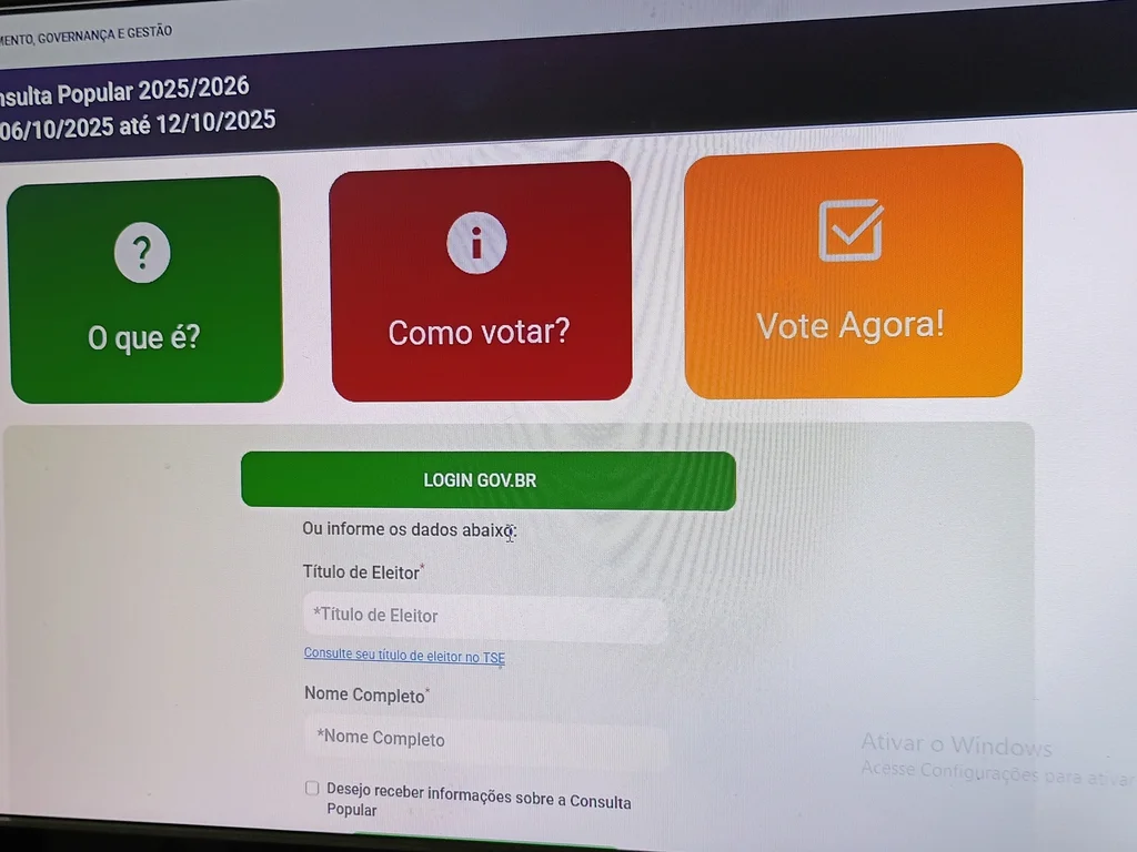 População pode votar até domingo na Consulta Popular