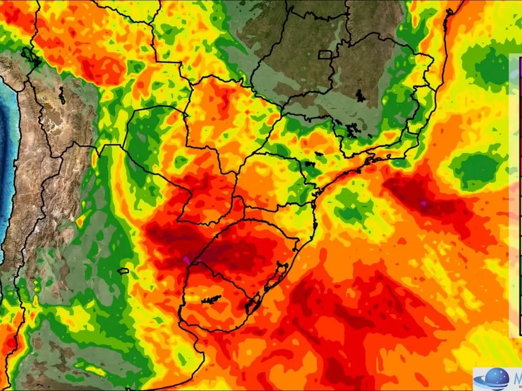 Frente quente trará chuva intensa e risco de temporais