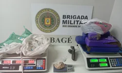 Homem é preso com pé de maconha e arma