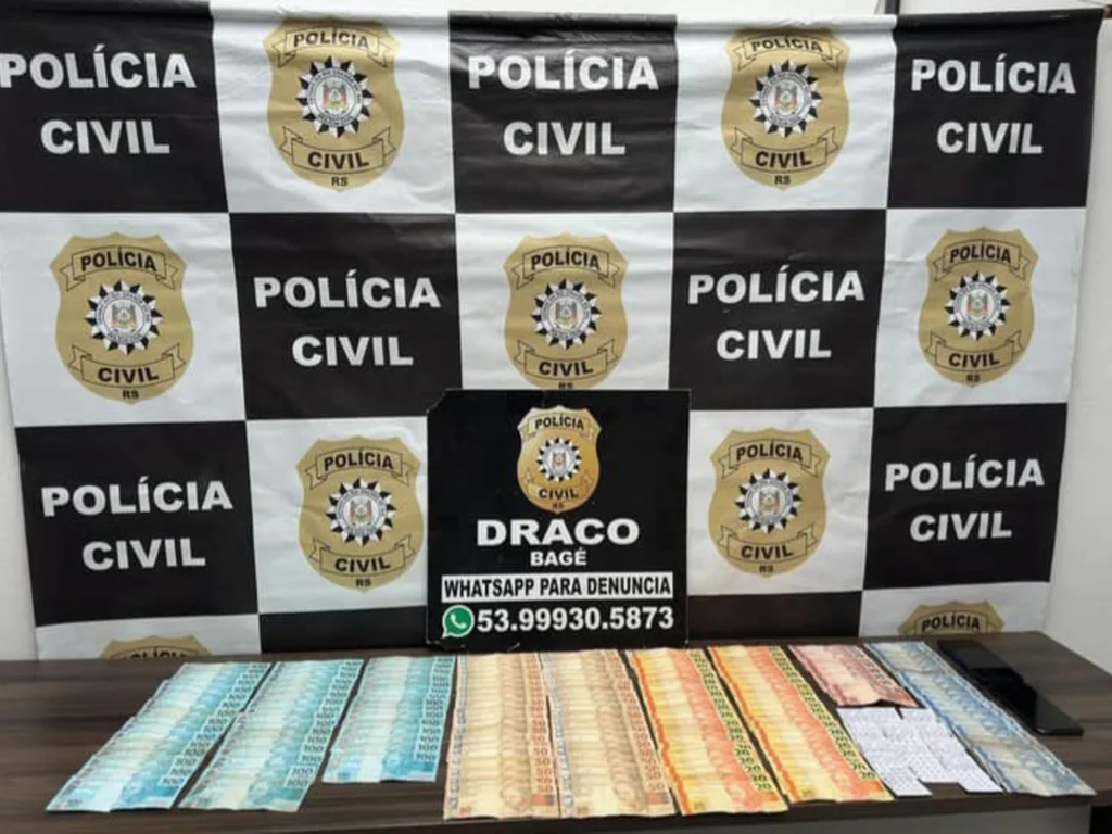 Policiais apreendem dinheiro usado em empréstimos de colombianos