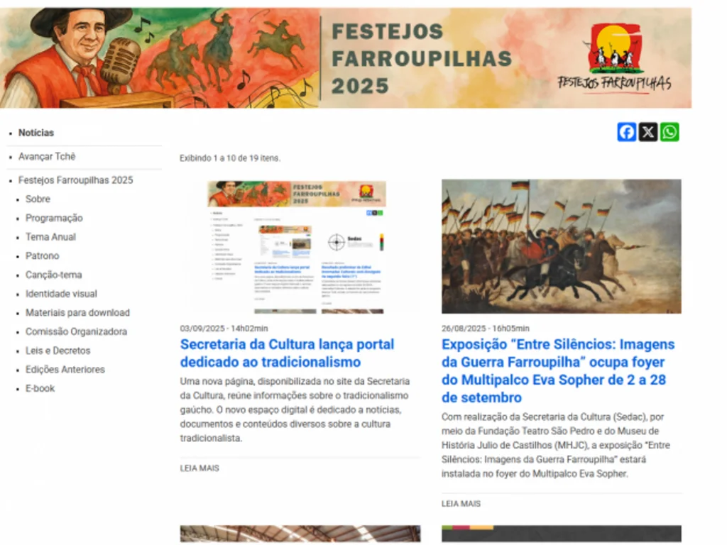 Cultura lança portal dedicado ao tradicionalismo