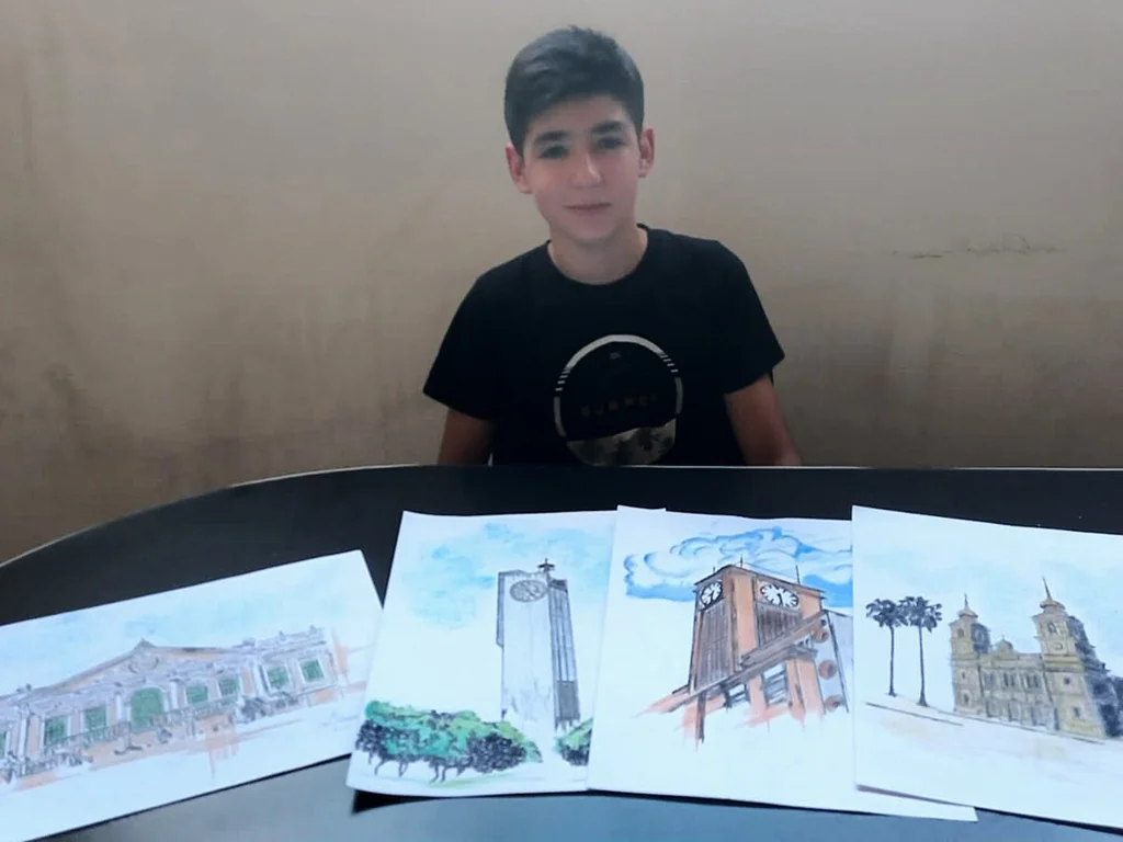 Jovem de Bagé se destaca na arte da caricatura