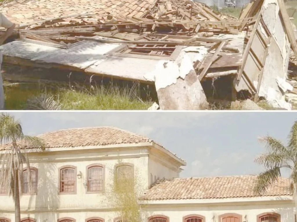 Tomba parte da estrutura de Santa Fé